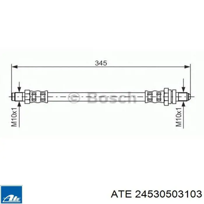 Latiguillo de freno trasero 170865 Febi