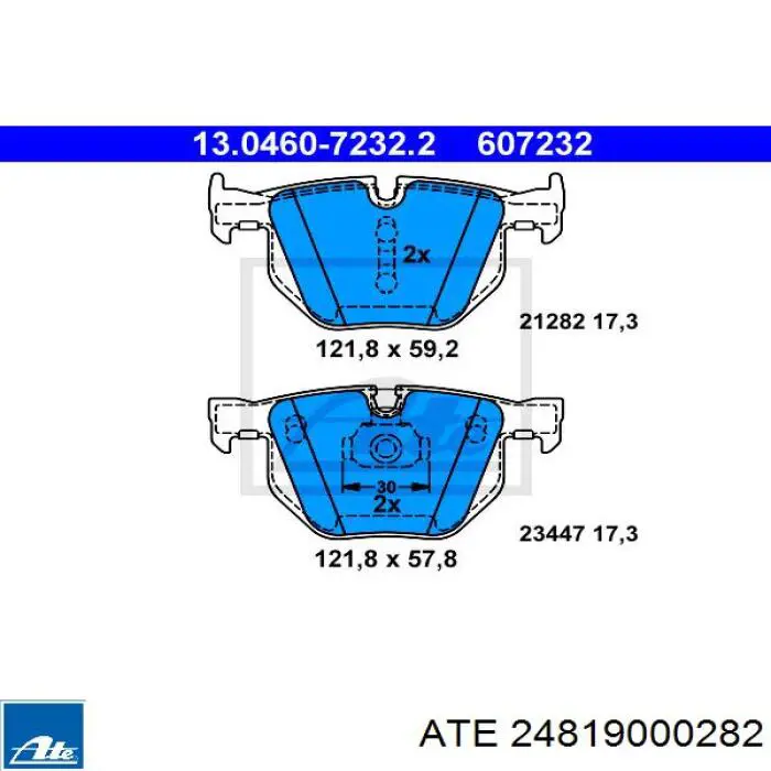 Sensor de desgaste de pastillas de freno trasero 24819000282 ATE