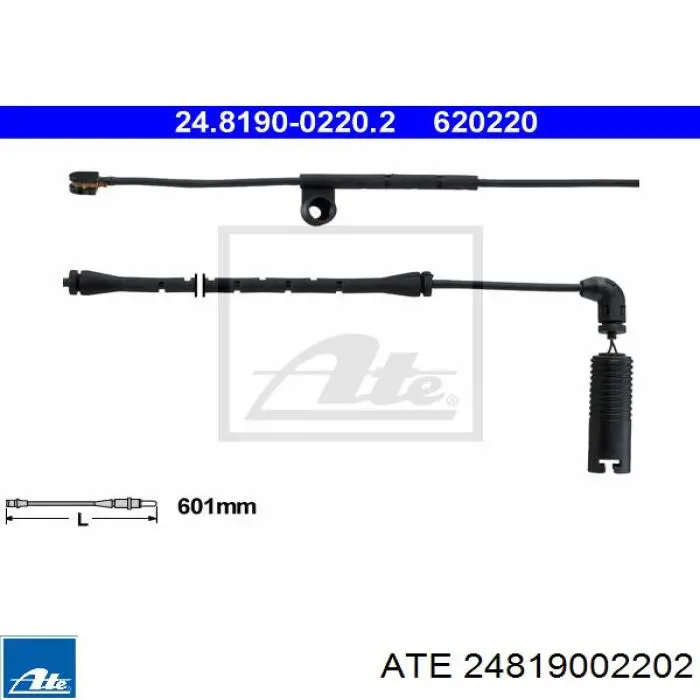 24819002202 ATE contacto de aviso, desgaste de los frenos