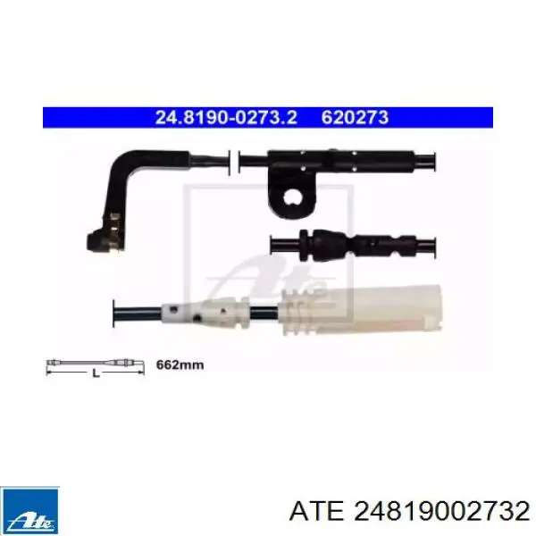 24.8190-0273.2 ATE contacto de aviso, desgaste de los frenos