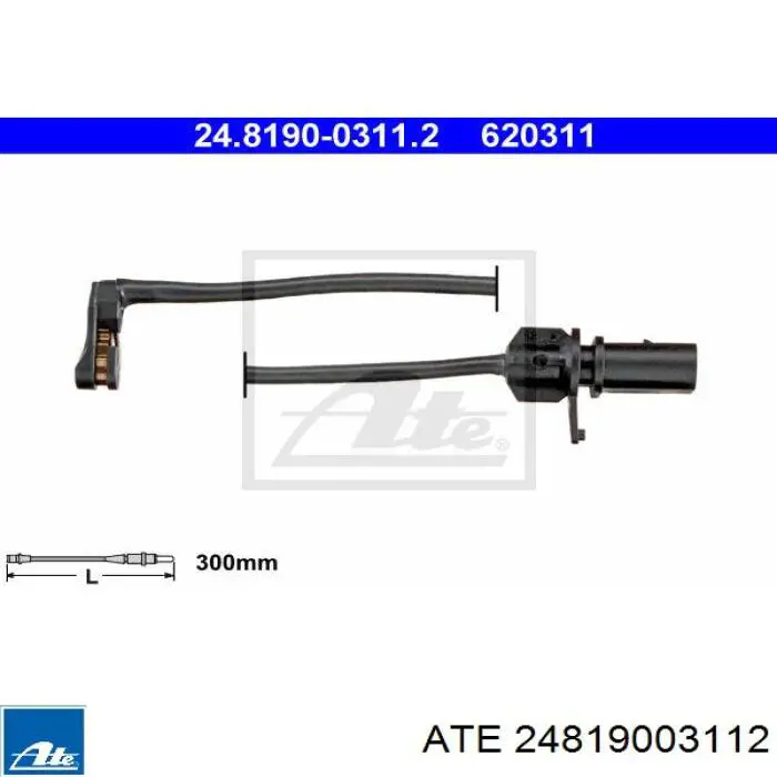 24819003112 ATE contacto de aviso, desgaste de los frenos