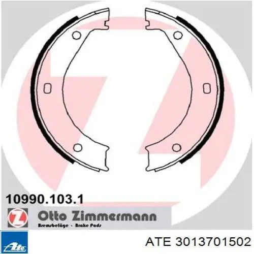 3013701502 ATE juego de zapatas de frenos, freno de estacionamiento