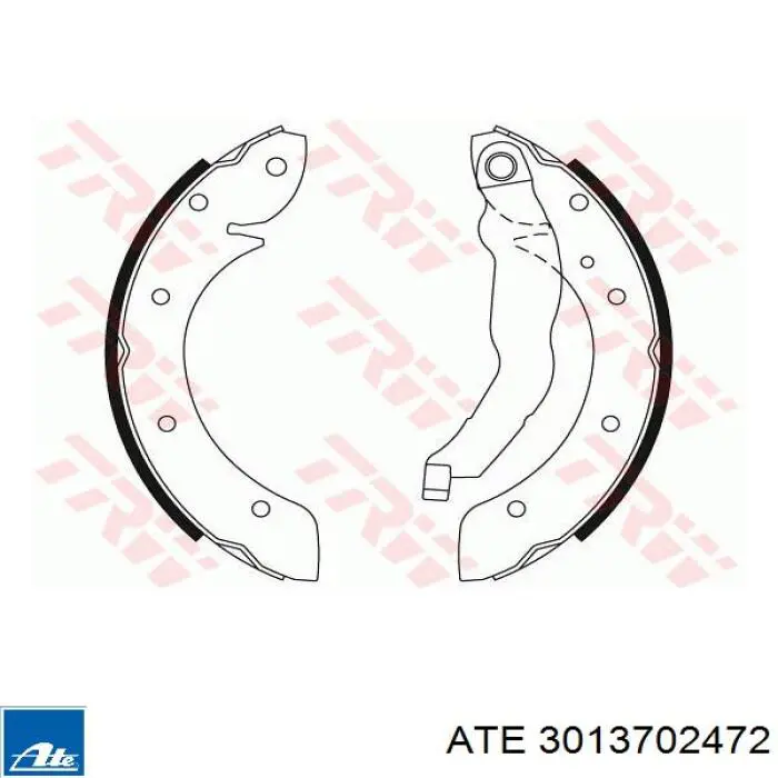 3013702472 ATE zapatas de frenos de tambor traseras