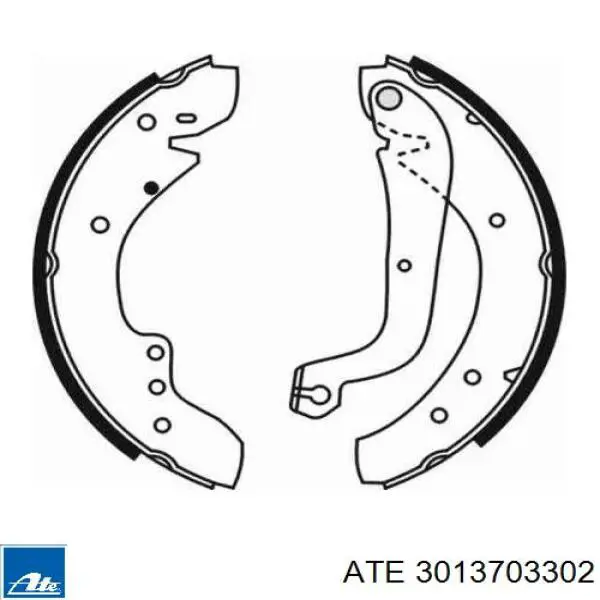 3013703302 ATE zapatas de frenos de tambor traseras