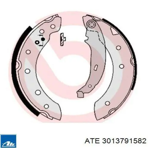 3013791582 ATE kit de montaje, zapatas de freno traseras