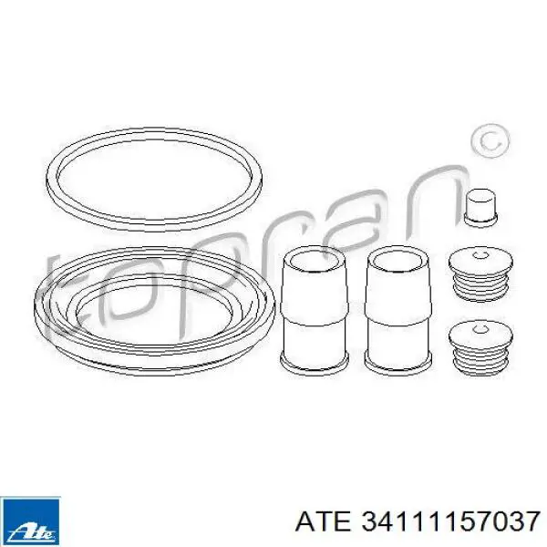34111157037 ATE juego de reparación, pinza de freno delantero
