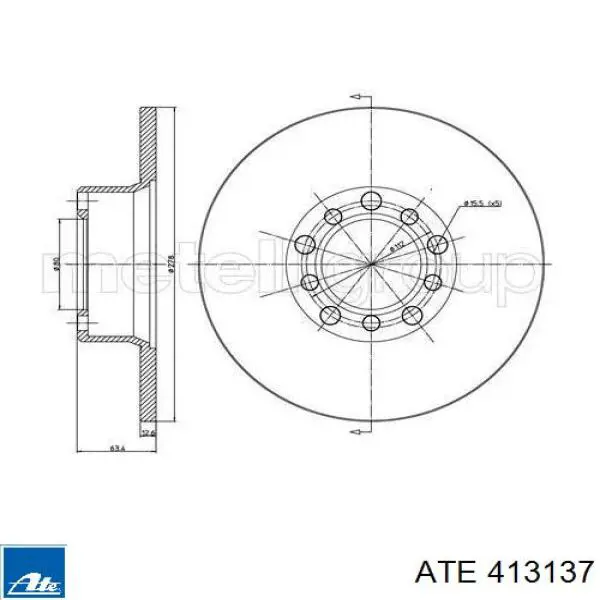 Comprar 413137 ATE Freno de disco delantero