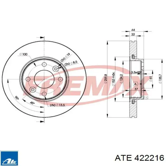 Freno de disco delantero Nissan Versa E12X