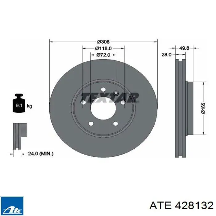 Freno de disco delantero Renault Trafic 2 FL
