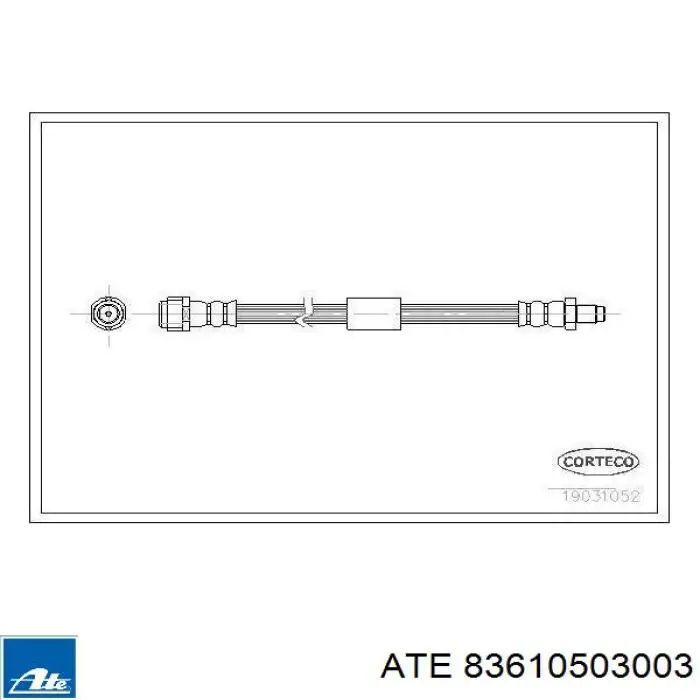 83.6105-0300.3 ATE tubo flexible de frenos trasero