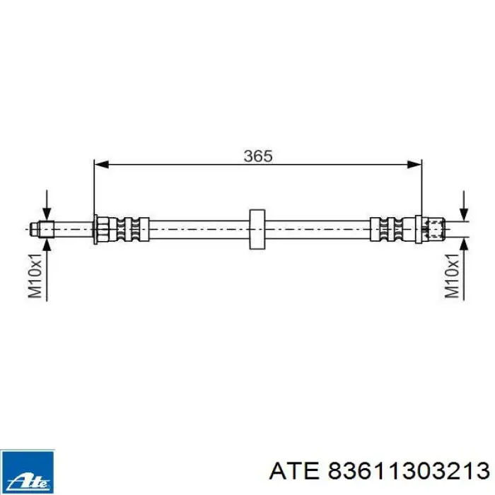 83611303213 ATE latiguillo de freno delantero
