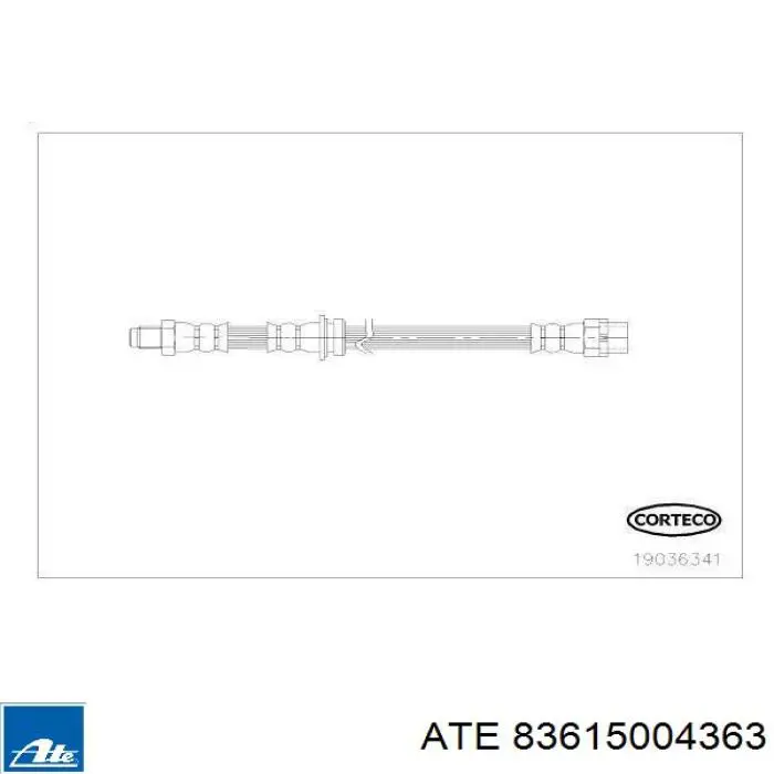 83.6150-0436.3 ATE tubo flexible de frenos trasero