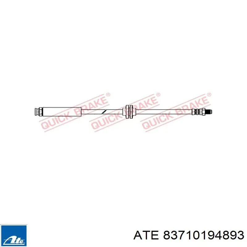 83.7101-9489.3 ATE tubo flexible de frenos trasero