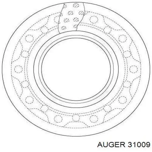 31009 Auger disco de freno trasero