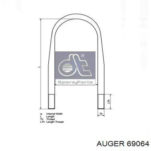 69064 Auger brida de ballesta