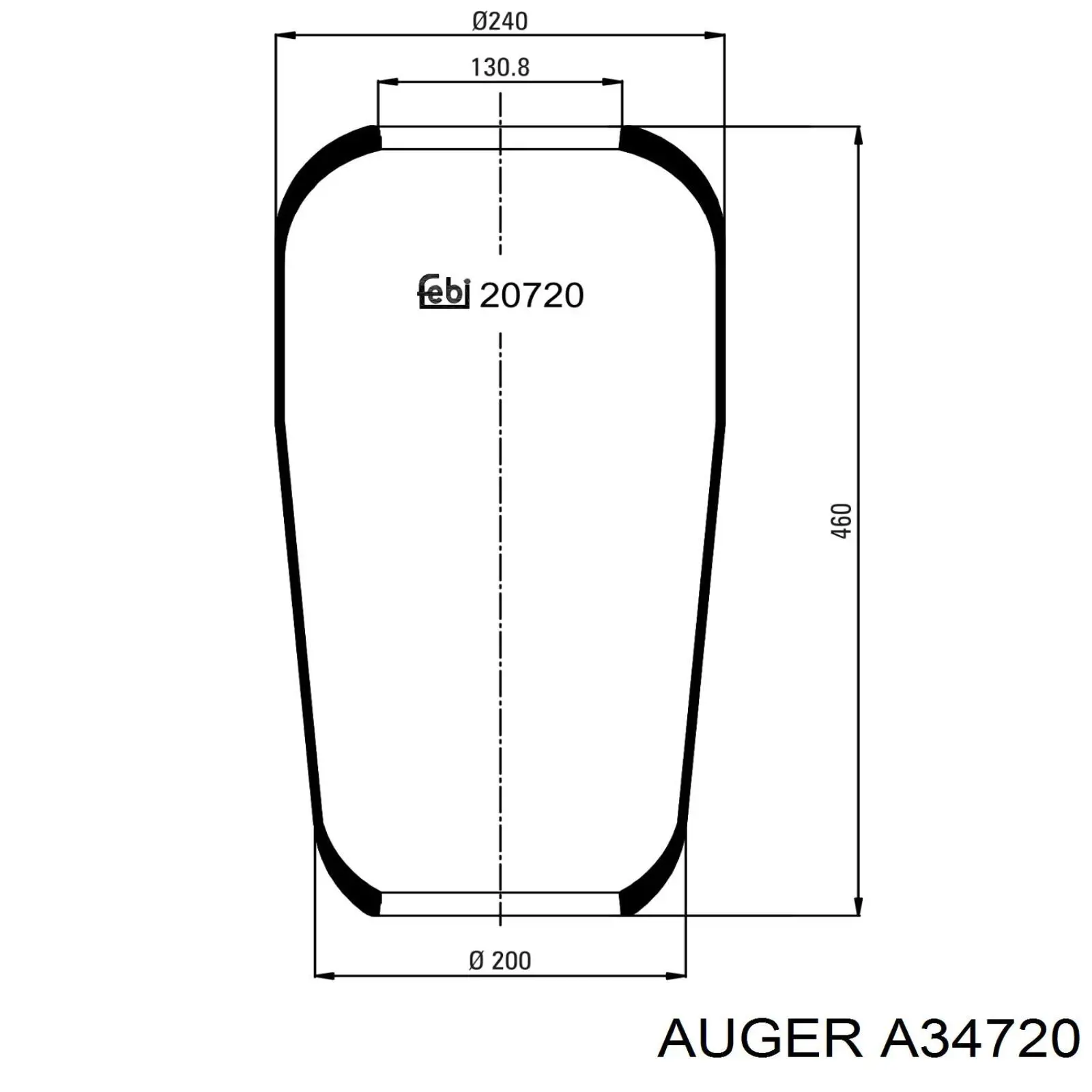 K68092561AB Fiat/Alfa/Lancia muelle neumático, suspensión
