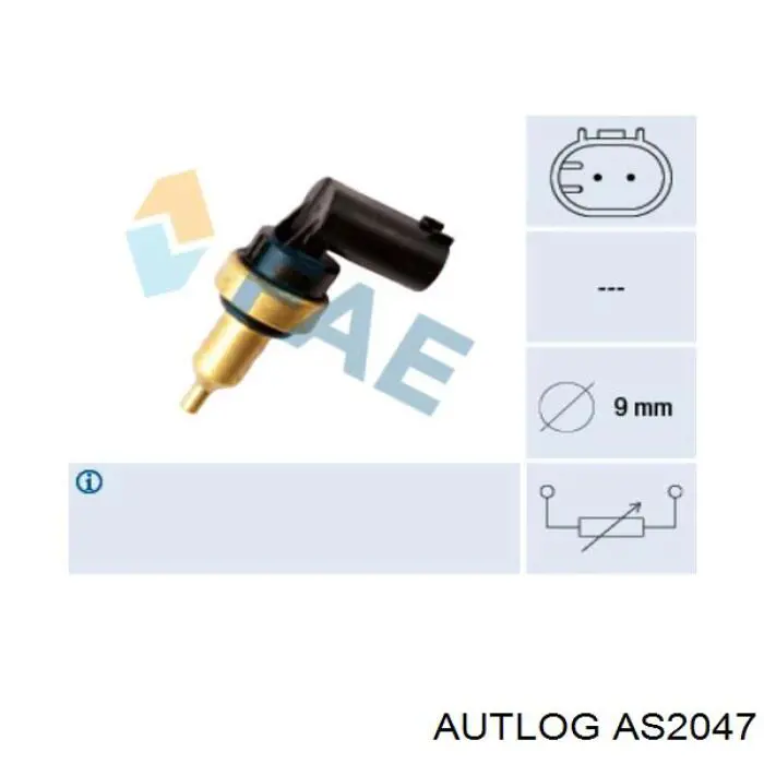 AS2047 Autlog sensor de temperatura del refrigerante