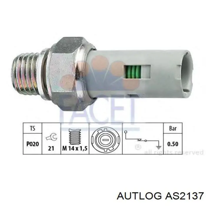 AS2137 Autlog sensor de presión de aceite
