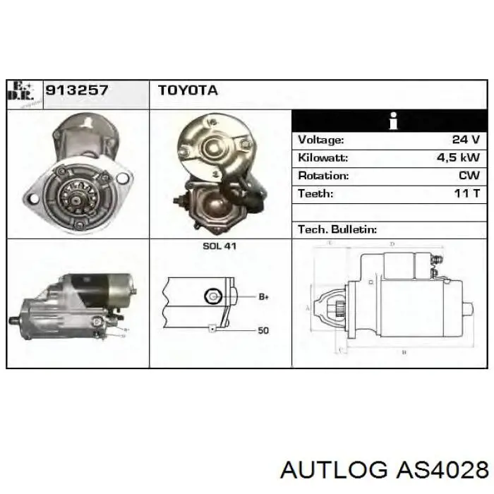 AS4028 Autlog sensor abs delantero