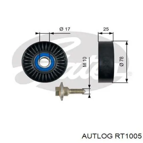 575160 Peugeot/Citroen polea inversión / guía, correa poli v