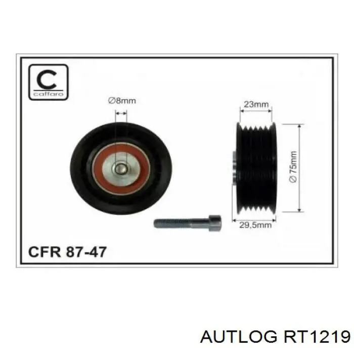 RT1219 Autlog rodillo, correa trapecial poli v