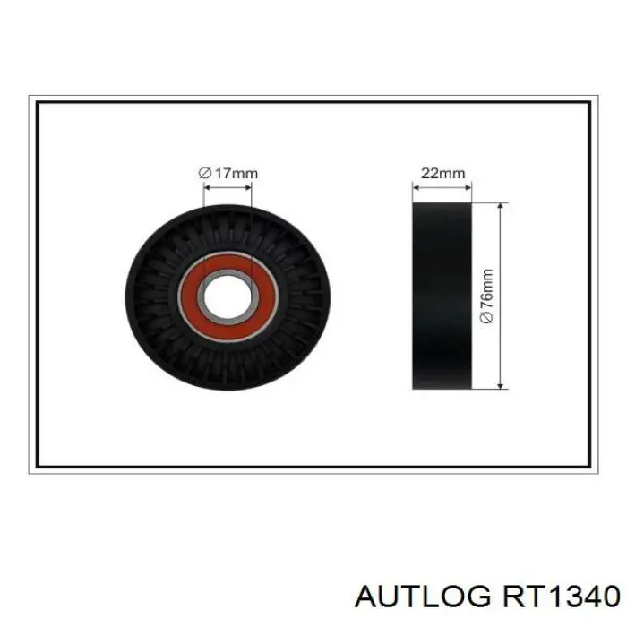 RT1340 Autlog polea inversión / guía, correa poli v