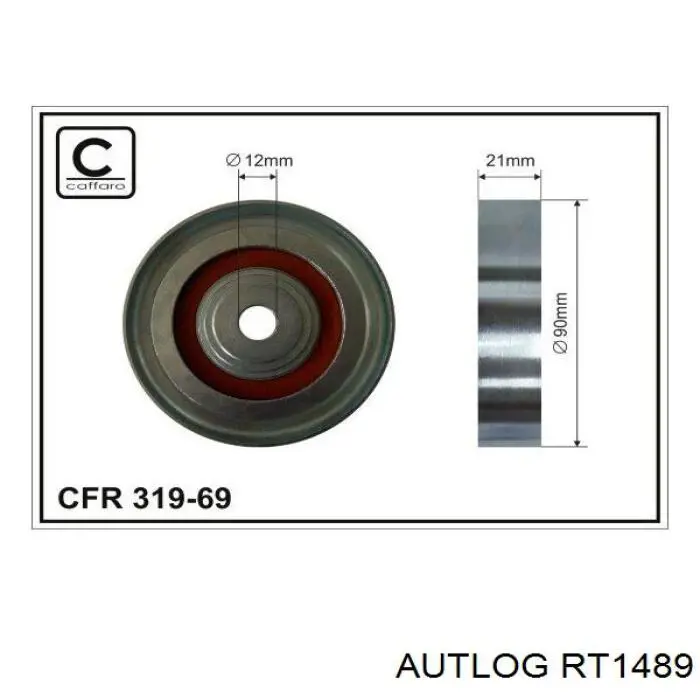 Rodillo, correa trapecial poli V Toyota Corolla E9