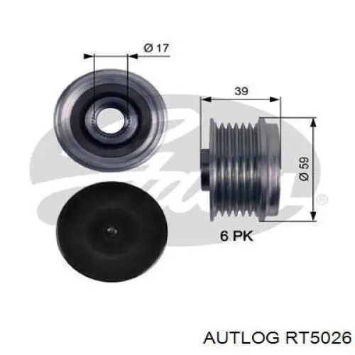 77362717 Fiat/Alfa/Lancia Rueda libre alternador 