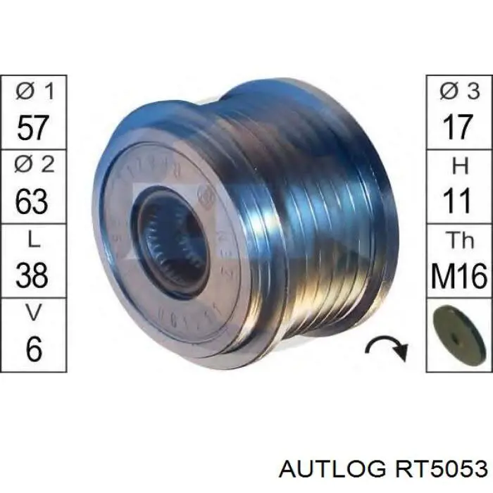 SCONP0142 Mitsubishi Rueda libre alternador 
