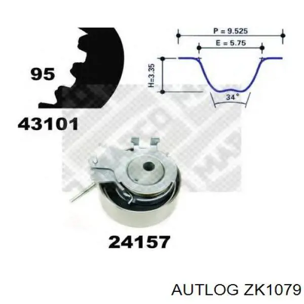 Juego de correas dentadas Renault (RVI) 8660005800 precio, desde 59,42 EUR