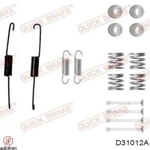 D31012A Autofren kit de montaje, zapatas de freno traseras