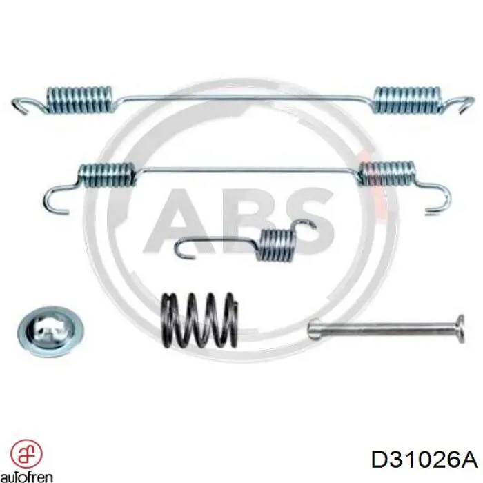 D31026A Autofren kit de montaje, zapatas de freno traseras