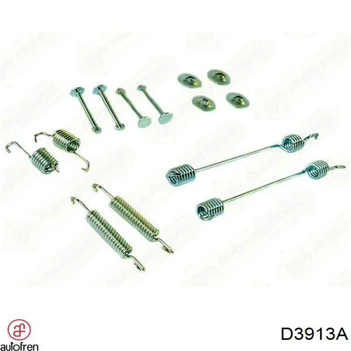 D3913A Autofren kit de montaje, zapatas de freno traseras