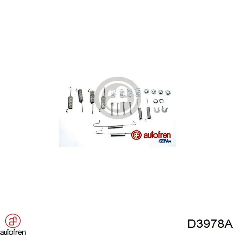 D3978A Autofren kit de montaje, zapatas de freno traseras