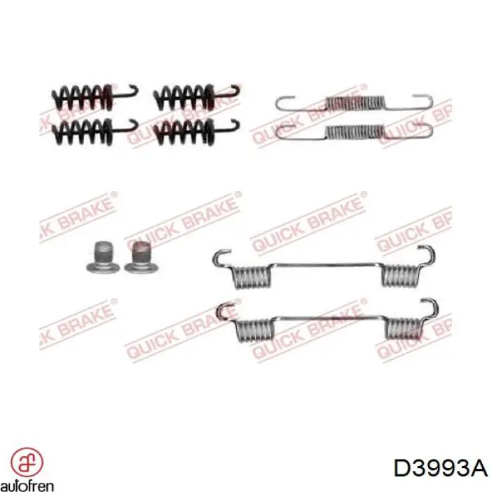 Juego de reparación, frenos traseros AUTOFREN D3993A