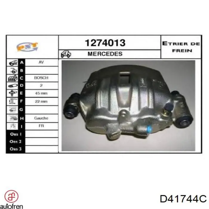 Comprar D41744C Autofren Kit de reparación de pinzas de freno