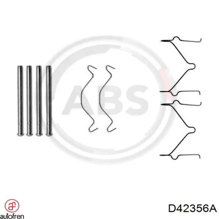 D42356A Autofren conjunto de muelles almohadilla discos delanteros