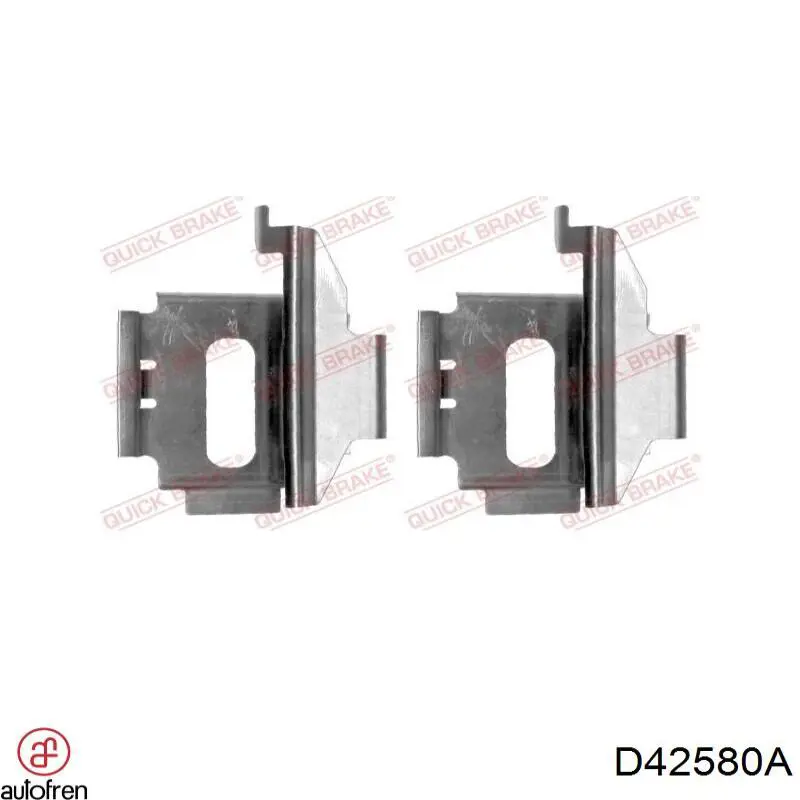 D42580A Autofren conjunto de muelles almohadilla discos delanteros