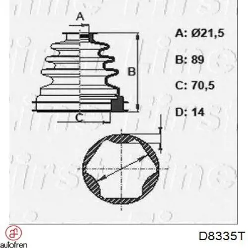 Fuelle de palier delantero exterior 4602347 Ford
