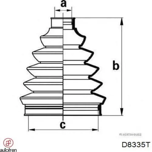 Fuelle de palier delantero exterior 4602347 Ford