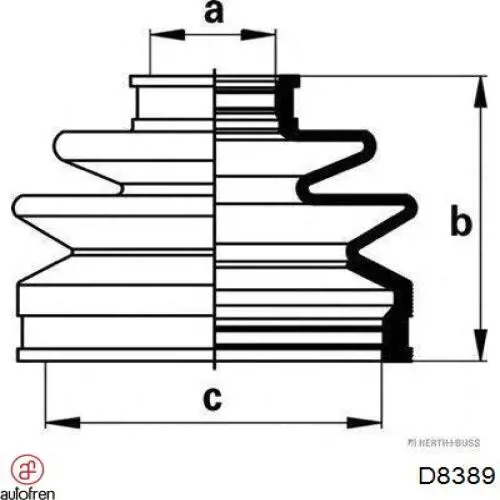 D8389 Autofren fuelle, árbol de transmisión delantero exterior