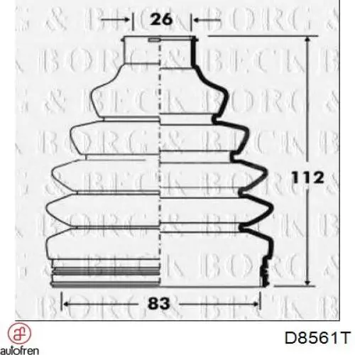 Fuelle de palier delantero exterior 4796233AB Chrysler