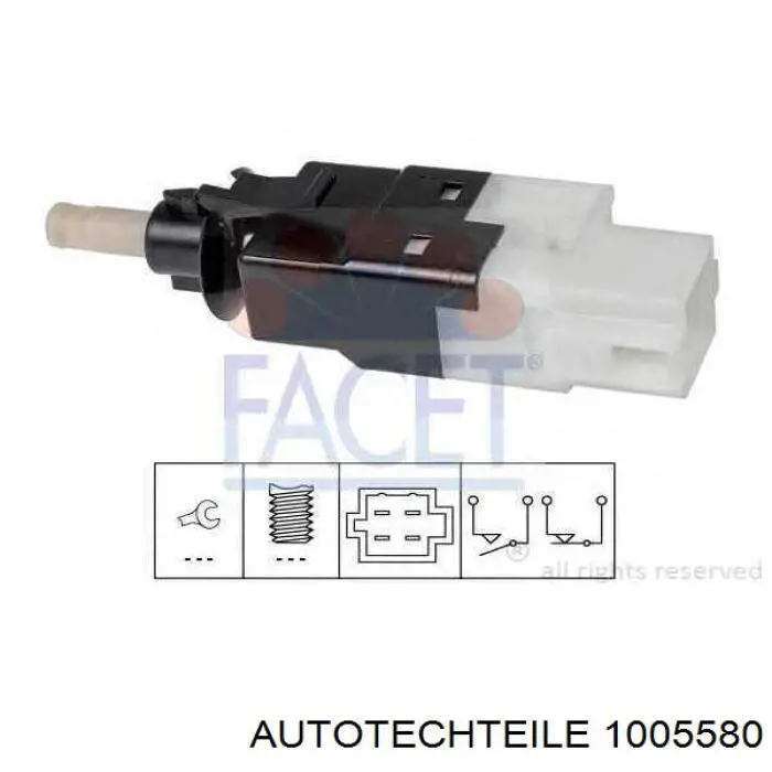 100 5580 Autotechteile interruptor luz de freno