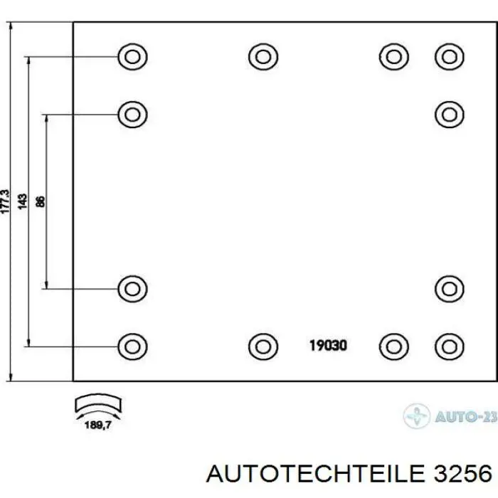 3256 Autotechteile soporte del estabilizador delantero