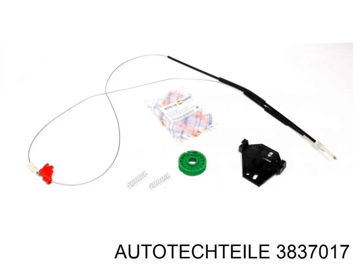 383 7017 Autotechteile juego de reparación, mecanismo de elevalunas, puerta delantera