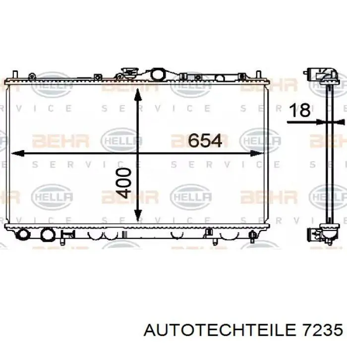 7235 Autotechteile juego de reparación, mecanismo de elevalunas, puerta delantera