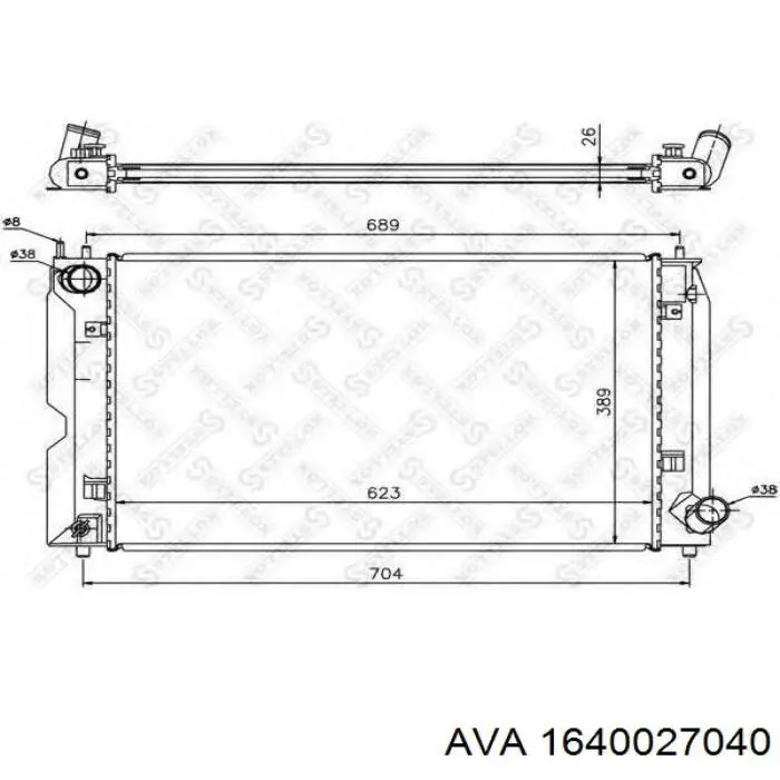 1640027040 AVA radiador refrigeración del motor