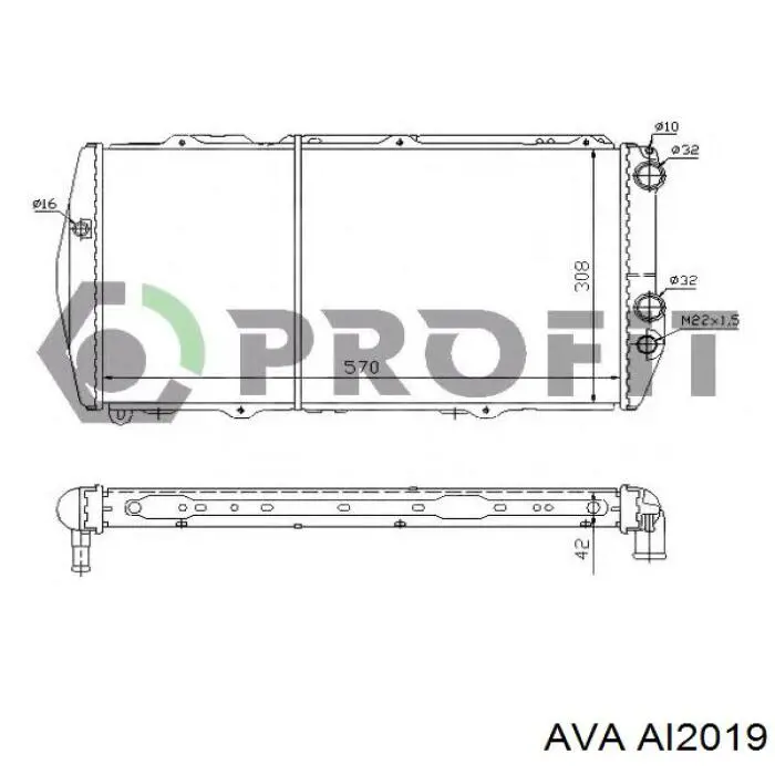 Comprar AI2019 AVA Radiador de auto