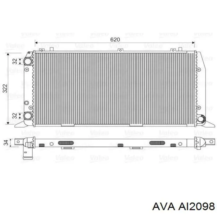 AI2098 AVA radiador refrigeración del motor