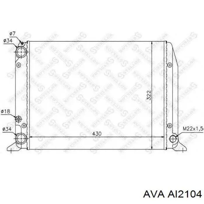 AI2104 AVA radiador refrigeración del motor